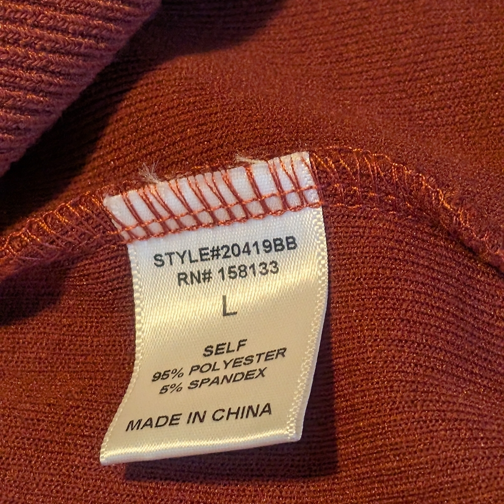 V-Neck Rust Sweater - Picture 3 of 3